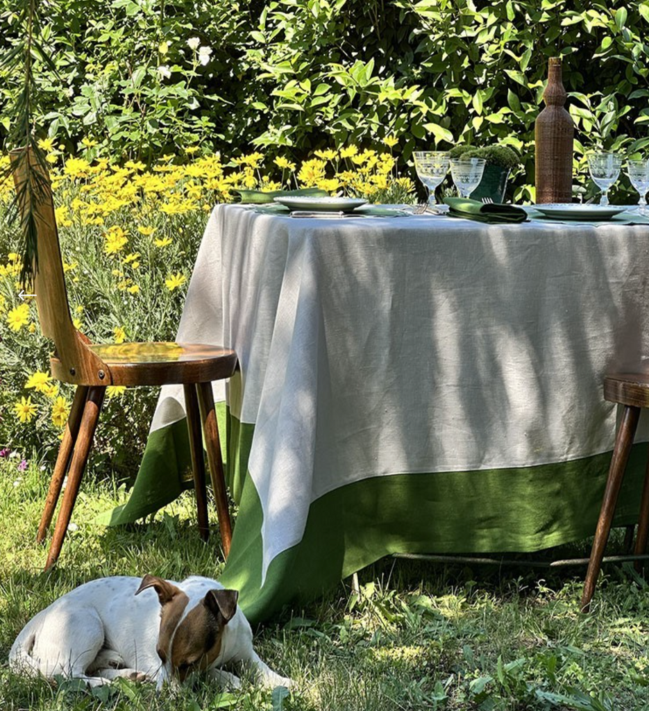 Linen Bauhuas Tablecloth by Borgo Delle Tovaglie , Italy
