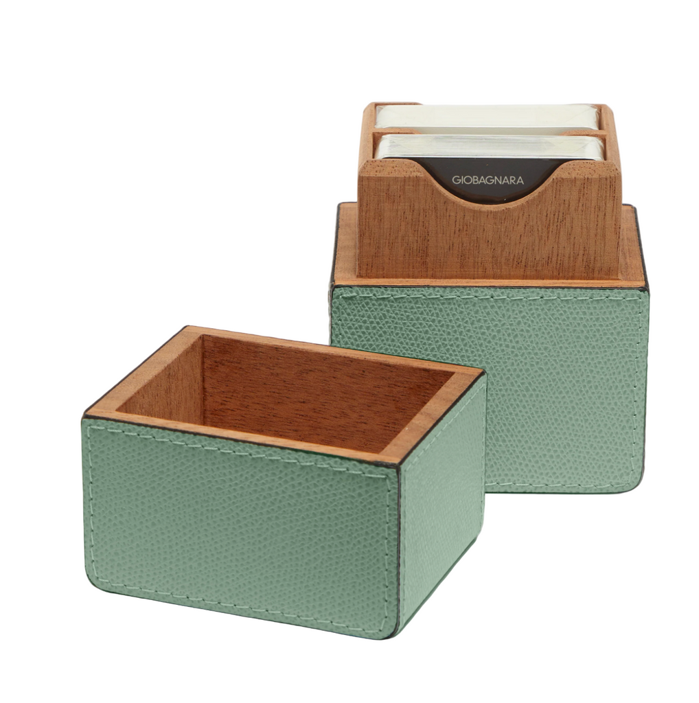 Italian Leather Naples Playing Card Holder by Giobagnara