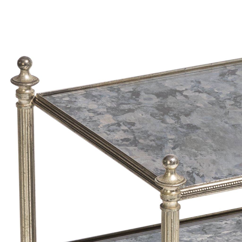 Silver 3-tiered side table