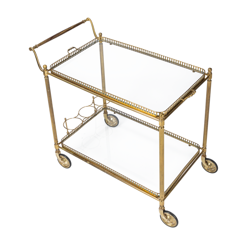 French Brass Bar Cart