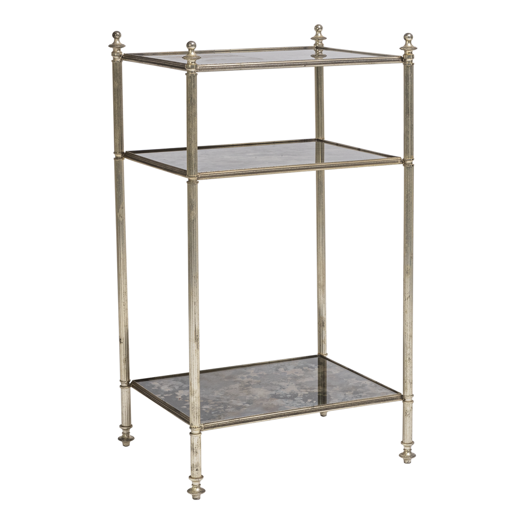 Silver 3-tiered side table