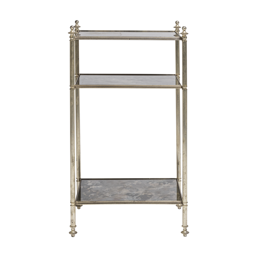 Silver 3-tiered side table