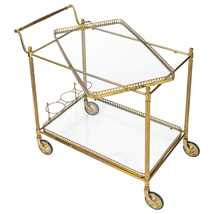 French Brass Bar Cart