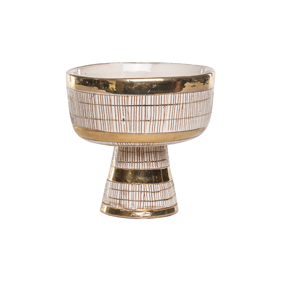 Aldo Londi Bitossi Gold and Cream Seta Compote