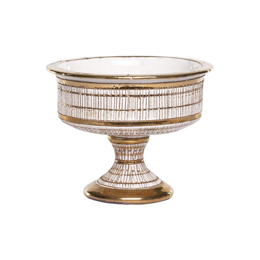 Aldo Londi Bitossi Gold and Cream Seta Compote