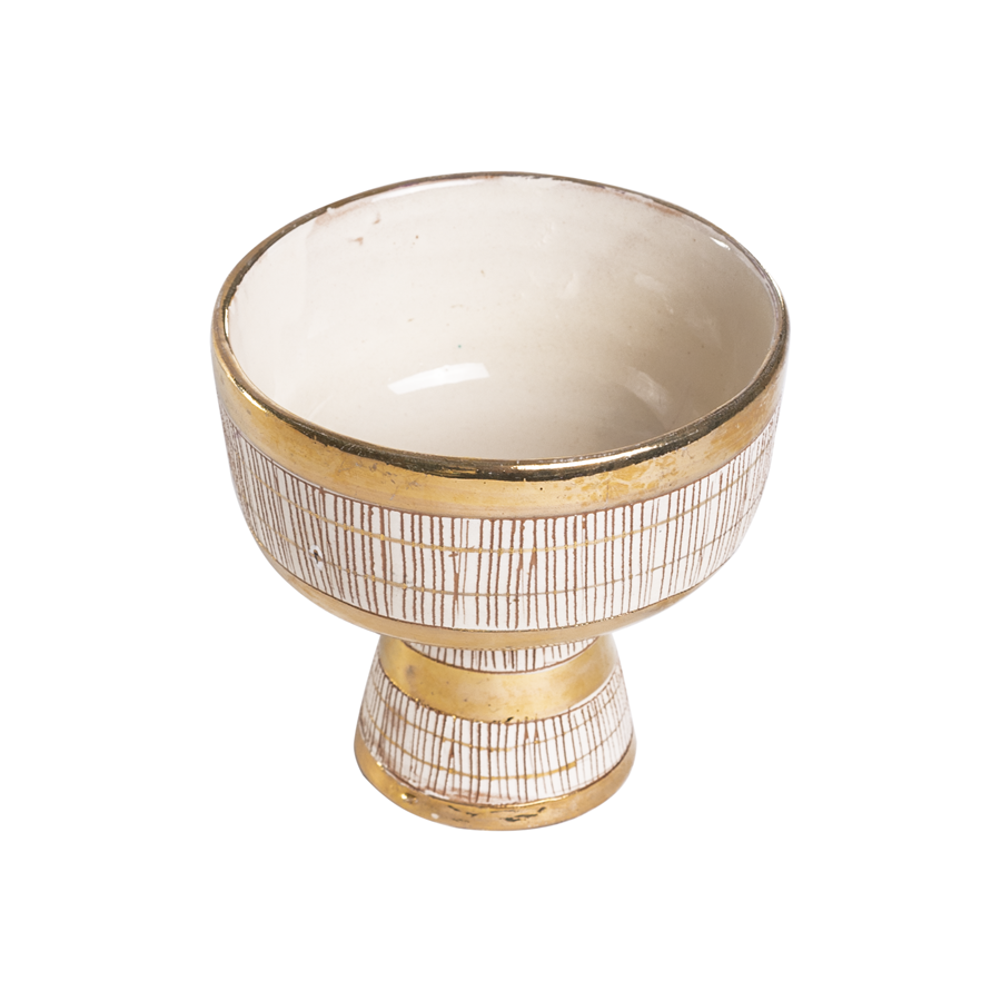 Aldo Londi Bitossi Gold and Cream Seta Compote