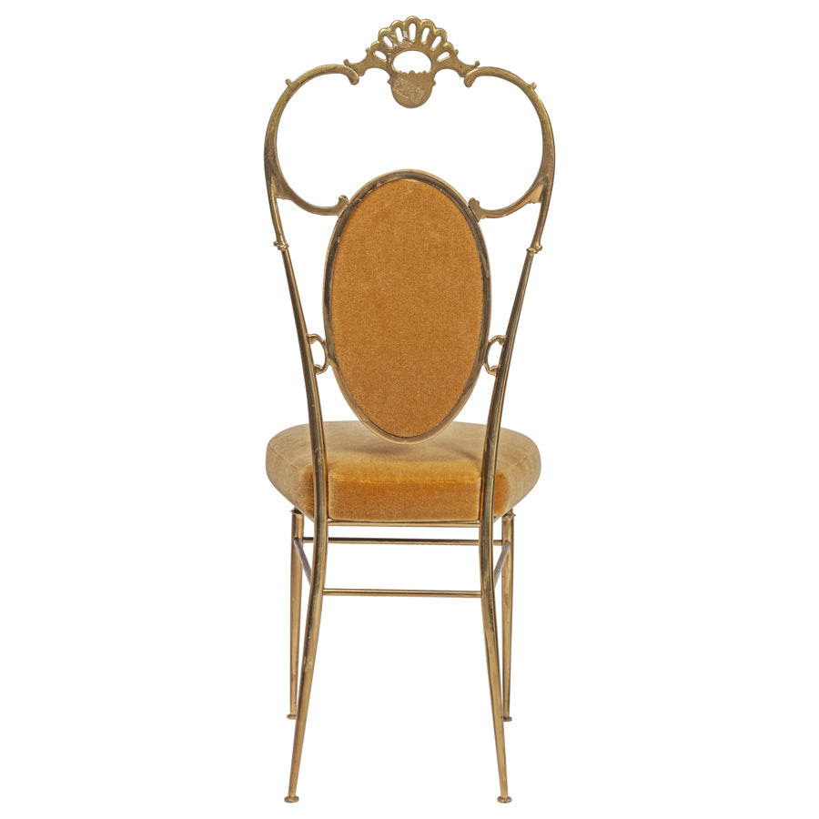 Chiavari Chair with Gold Mohair Upholstery