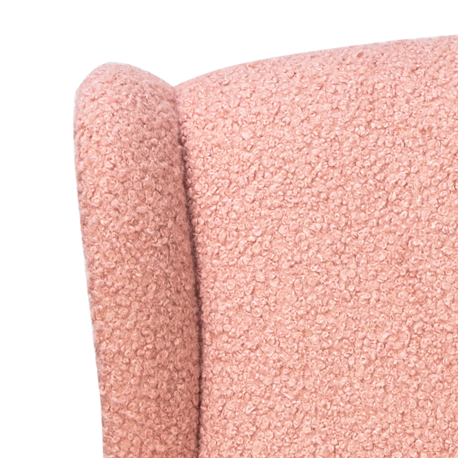 Pink Bouclé Lounge Chairs  - Set of 2