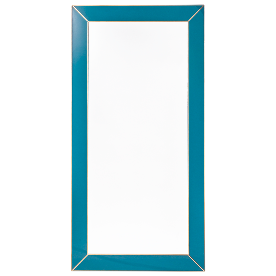 Pair or Turquoise Murano Glass Mirrors