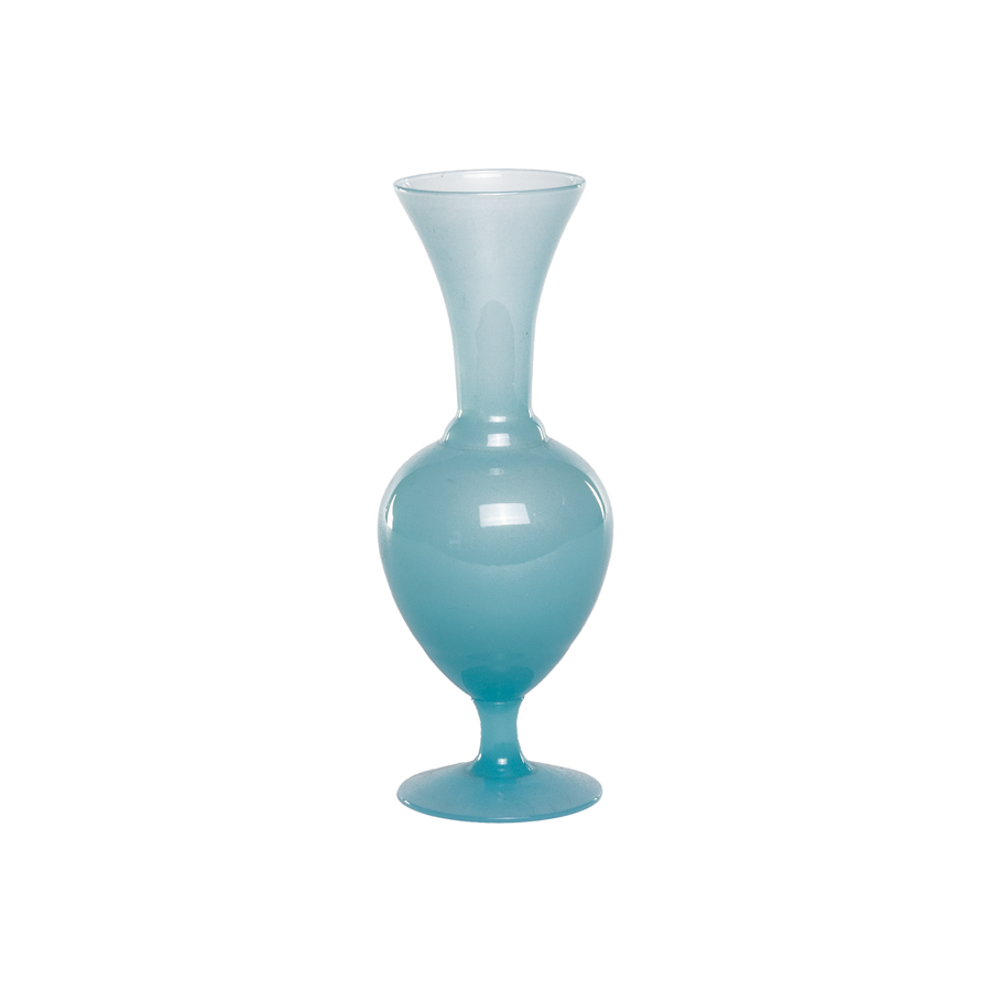 Blue Opaline Pedestal Vase