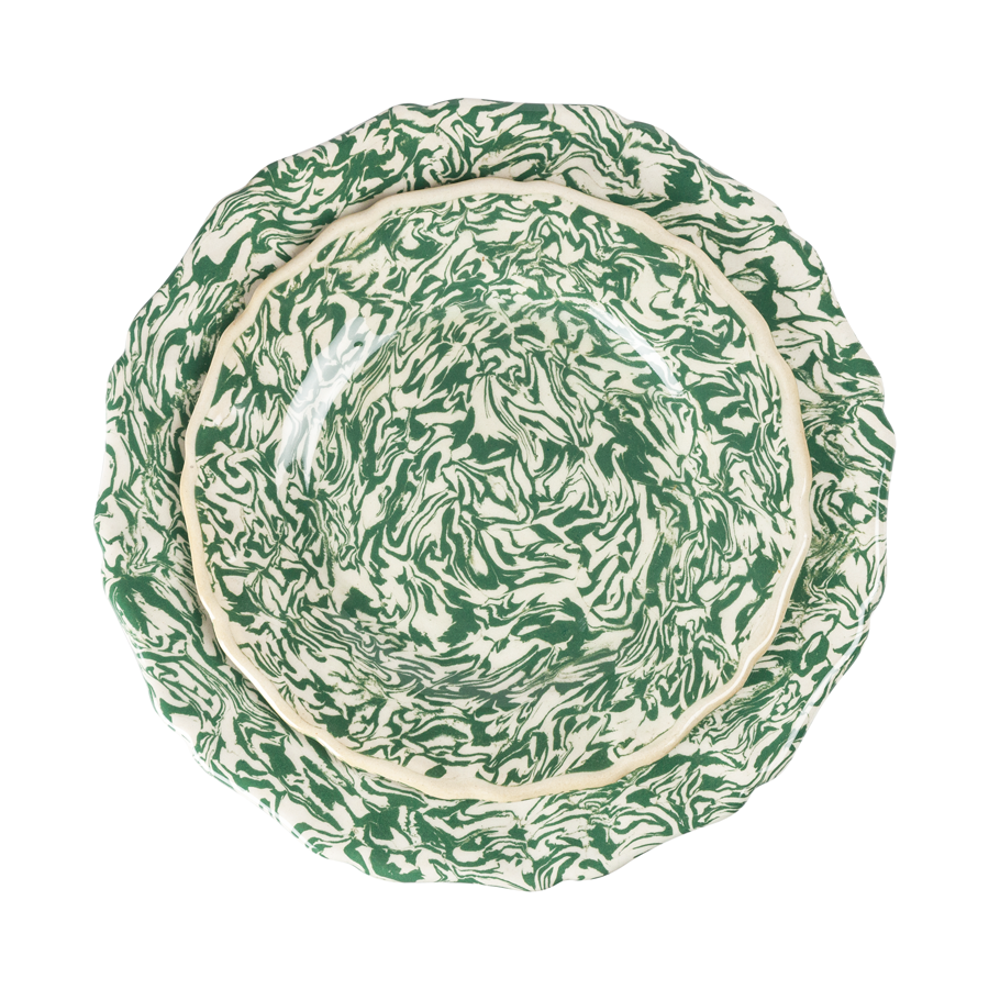 Terre Mêlée Dinner Plate - Green