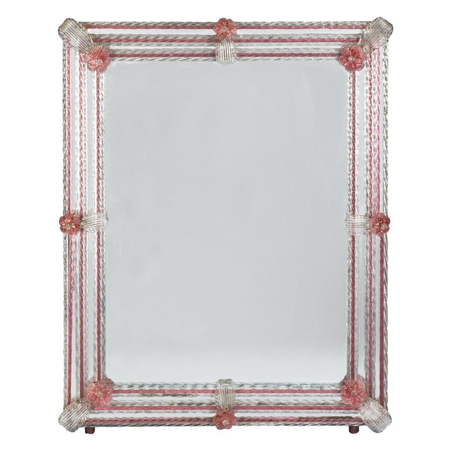 Italian Pink Venetian Mirror