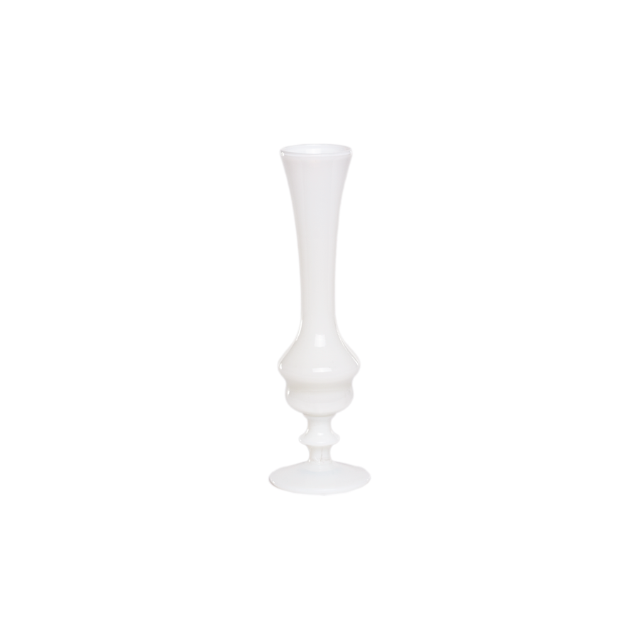 White Opaline Bud Vase