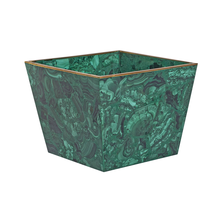 Malachite Inlaid Cachepot