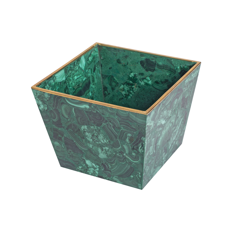 Malachite Inlaid Cachepot