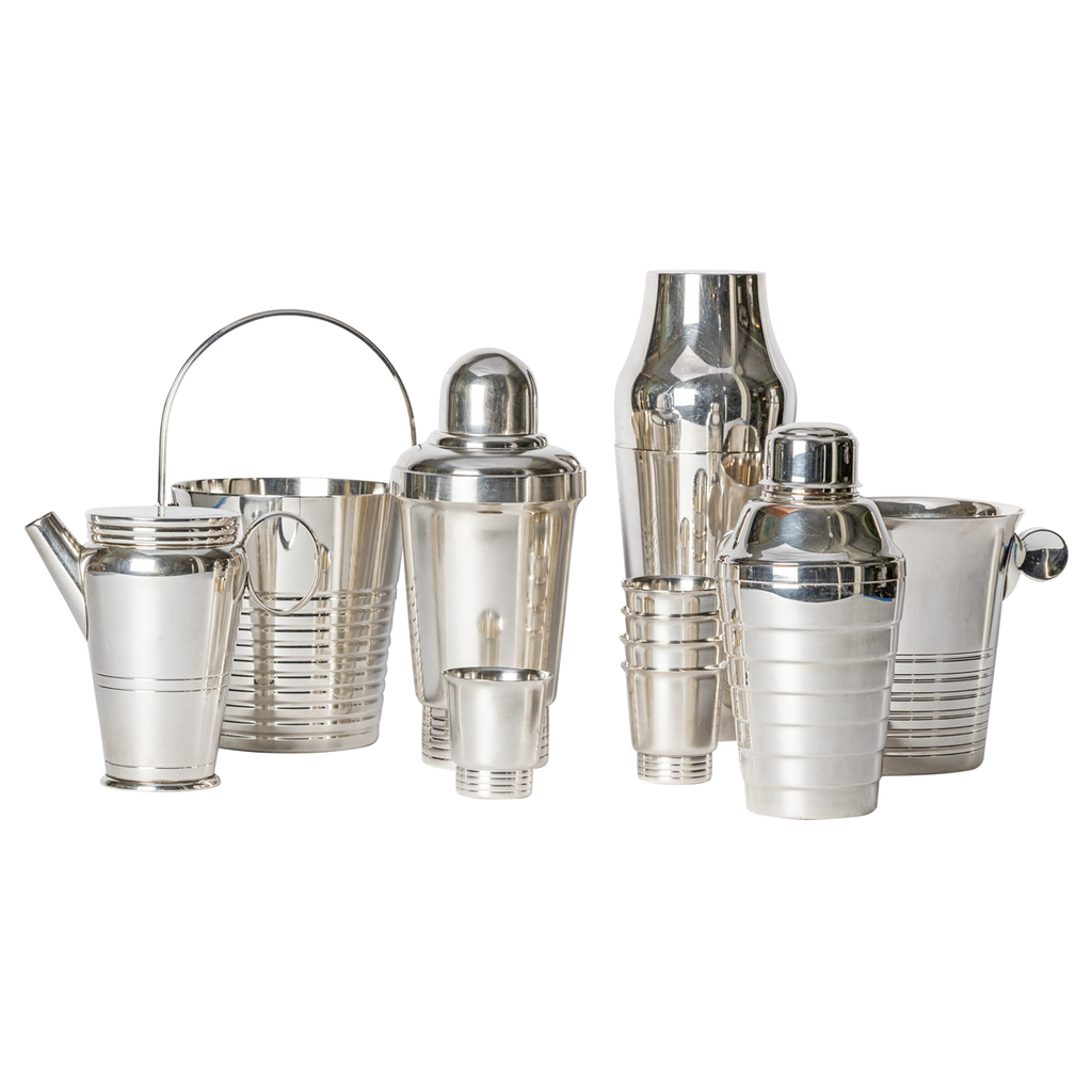 Deco Silver Plate Ice Bucket by Christofle