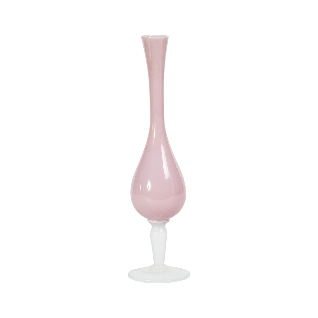 Italian Pink Opaline Bud Vase