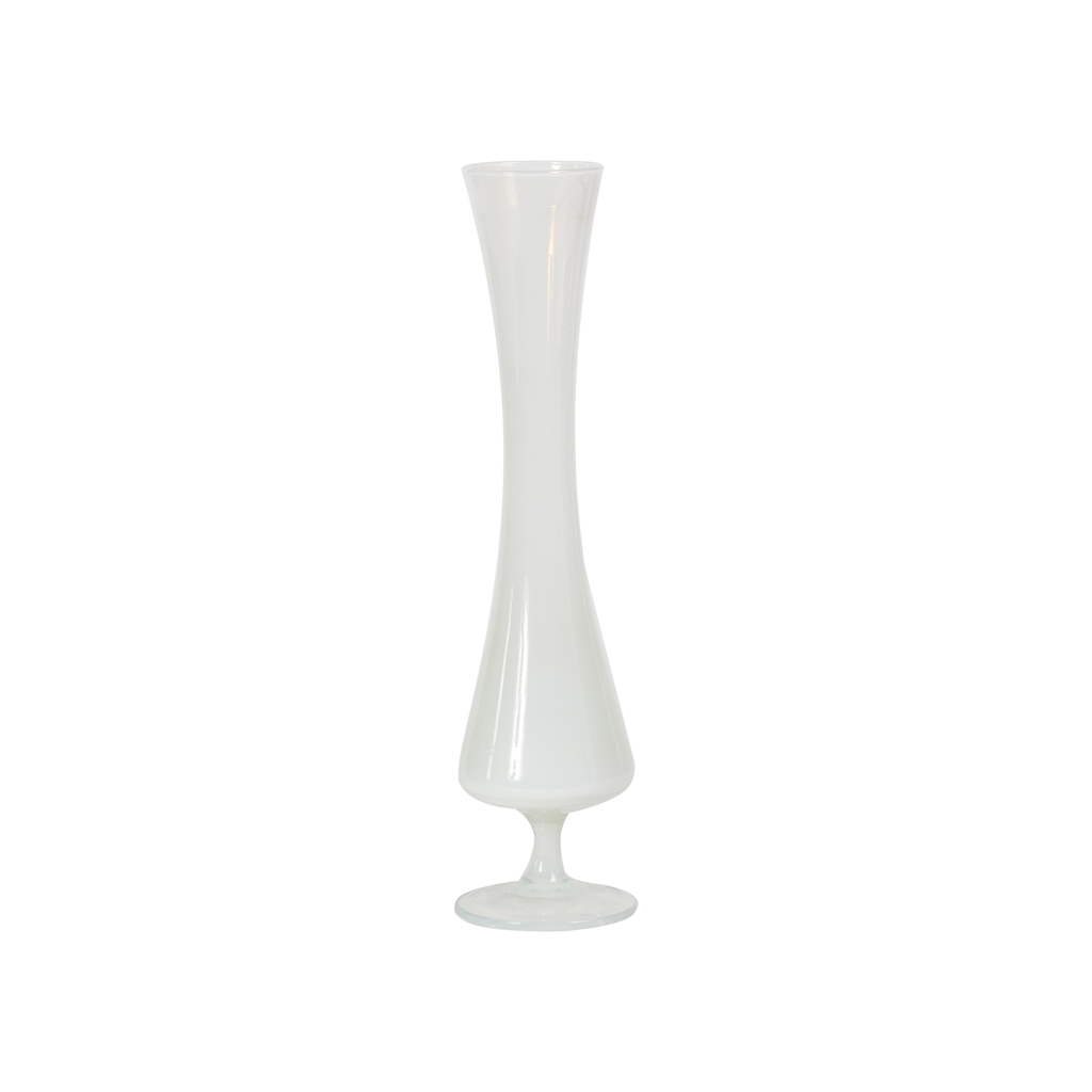 White Opaline Bud Vase