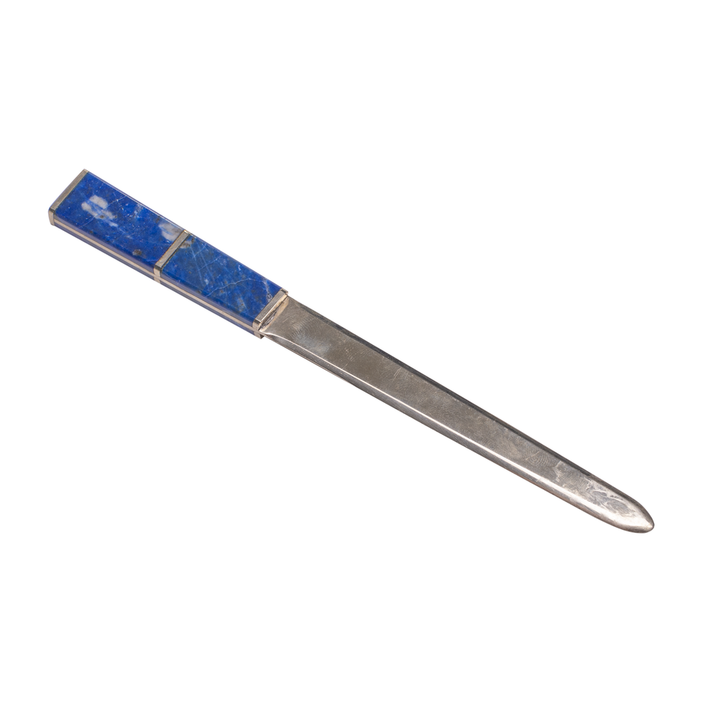 Vintage Lapis and Silver Letter Opener
