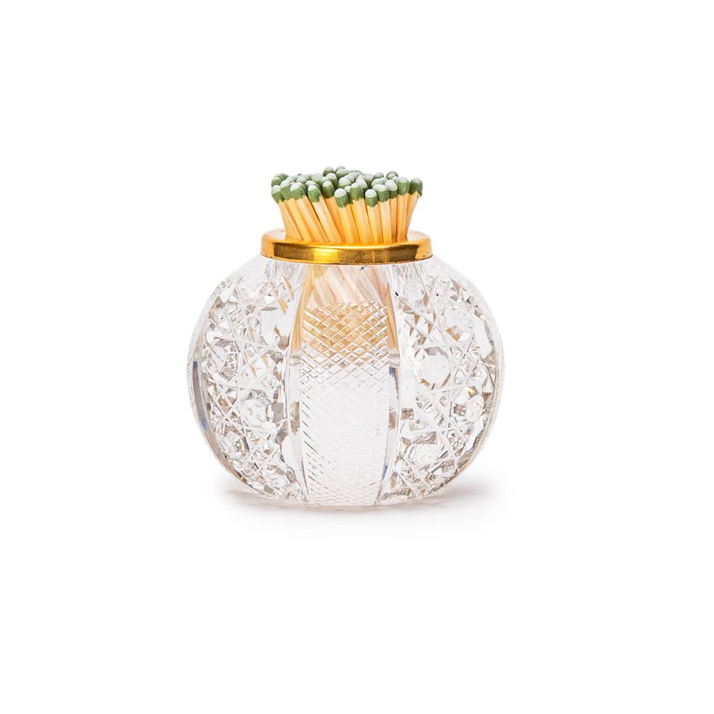 Cut Crystal Match Striker with Brass
