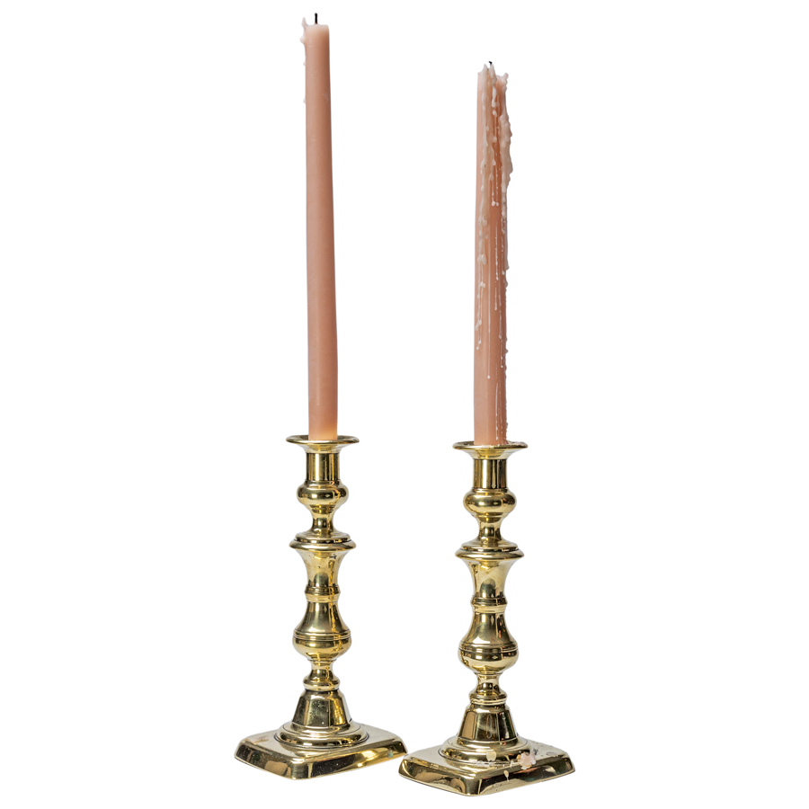 Tall Brass Candlesticks - Set