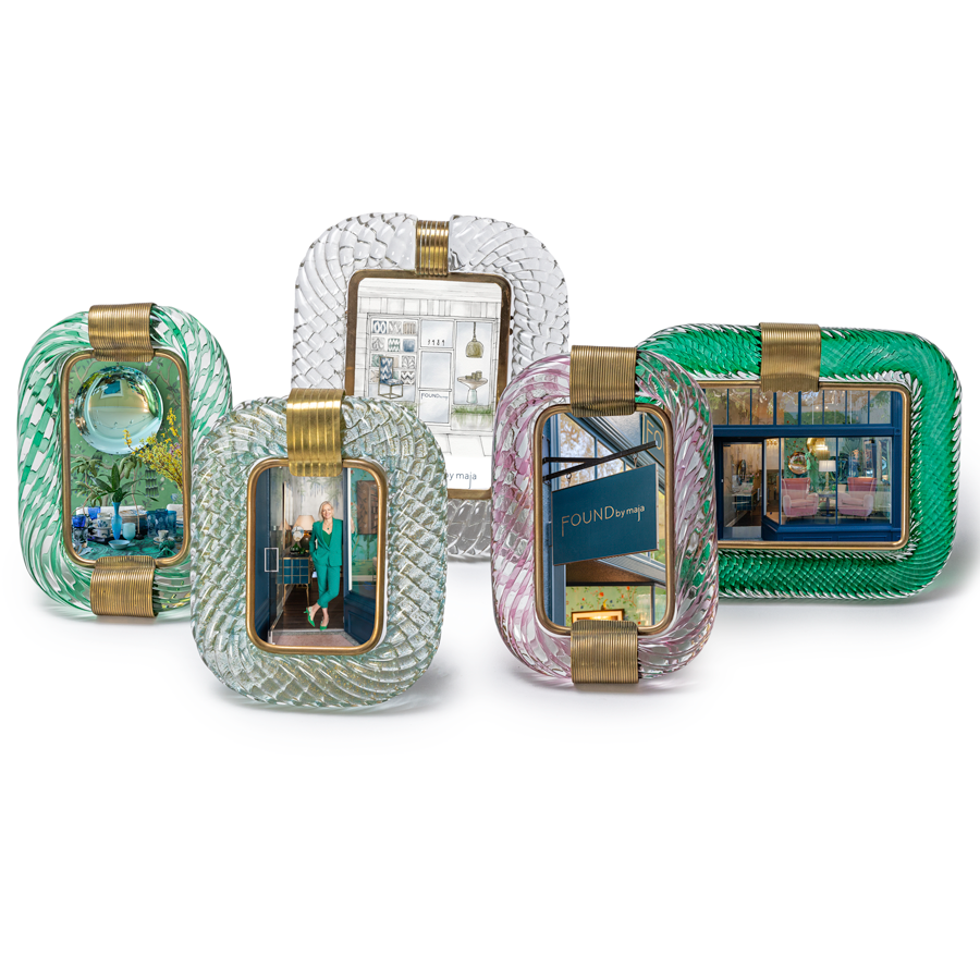 Pink Venini Murano Glass Photo Frame, 1940, Italy