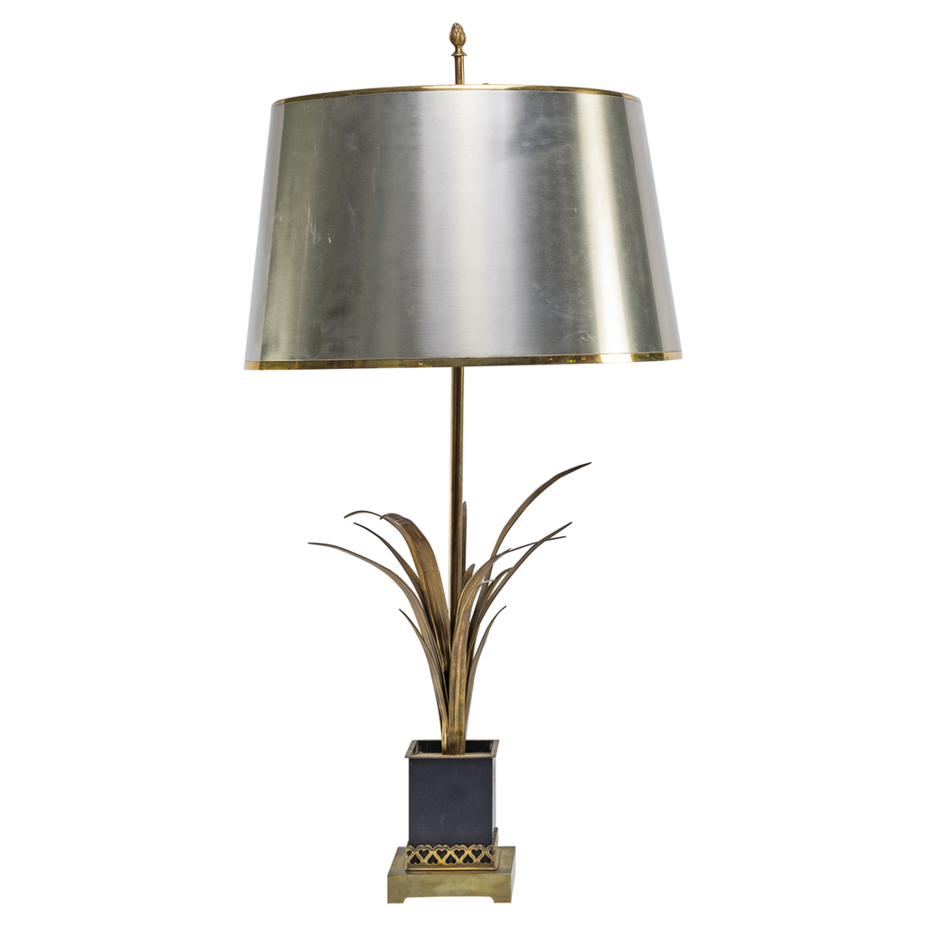 1960s Brass and Nickel Table Lamps Attributed to Maison Charles