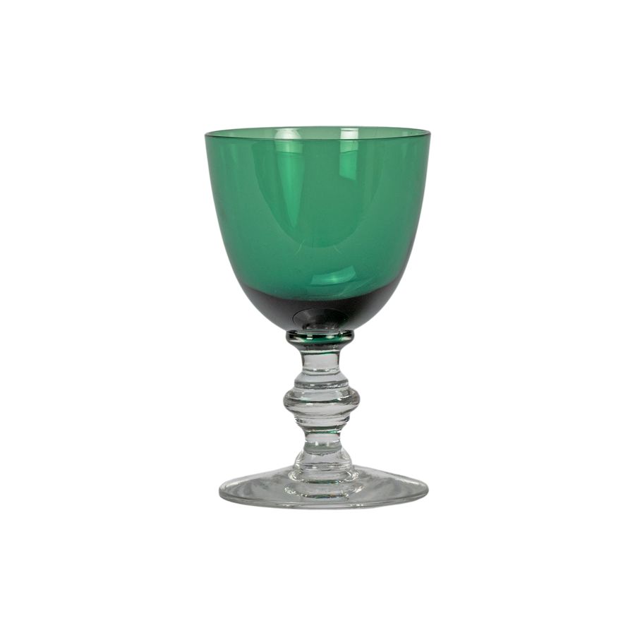 Forest Green Cordial Glasses- Set of 9
