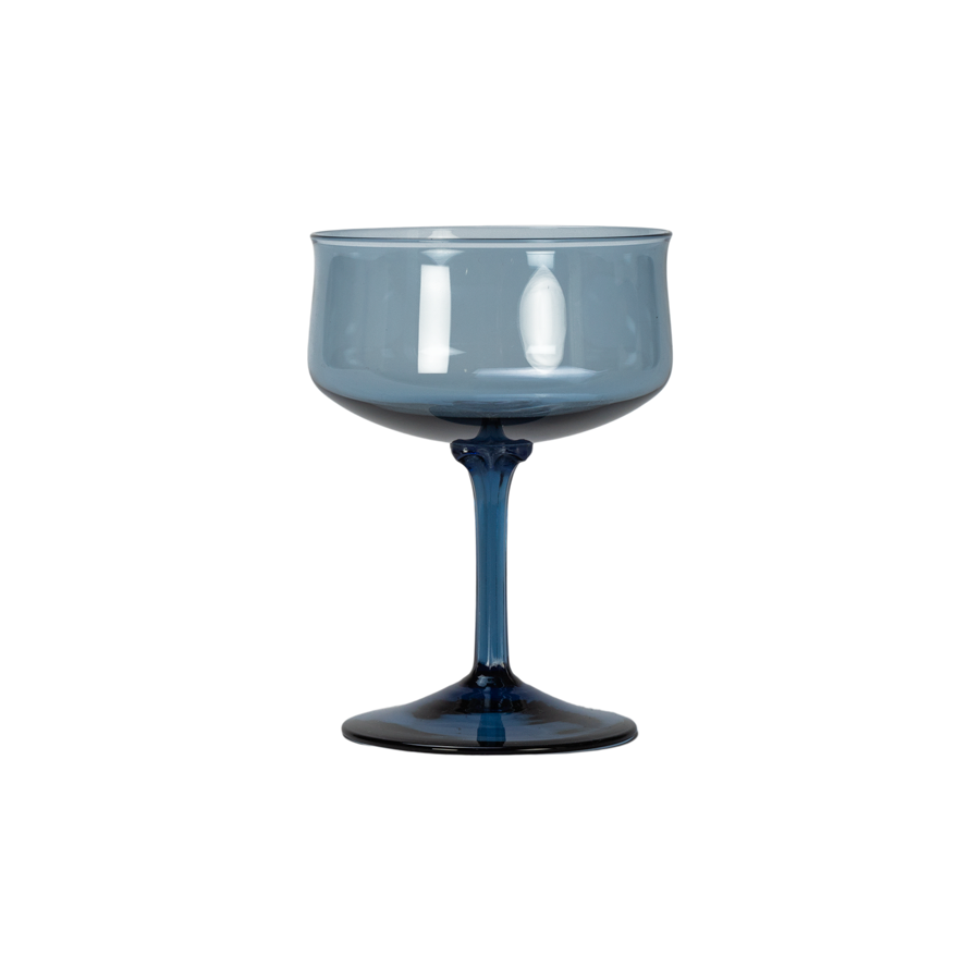 Blue Champagne coupes - Set of 6