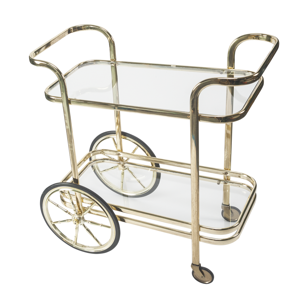 Brass 1970s Bar Trolly