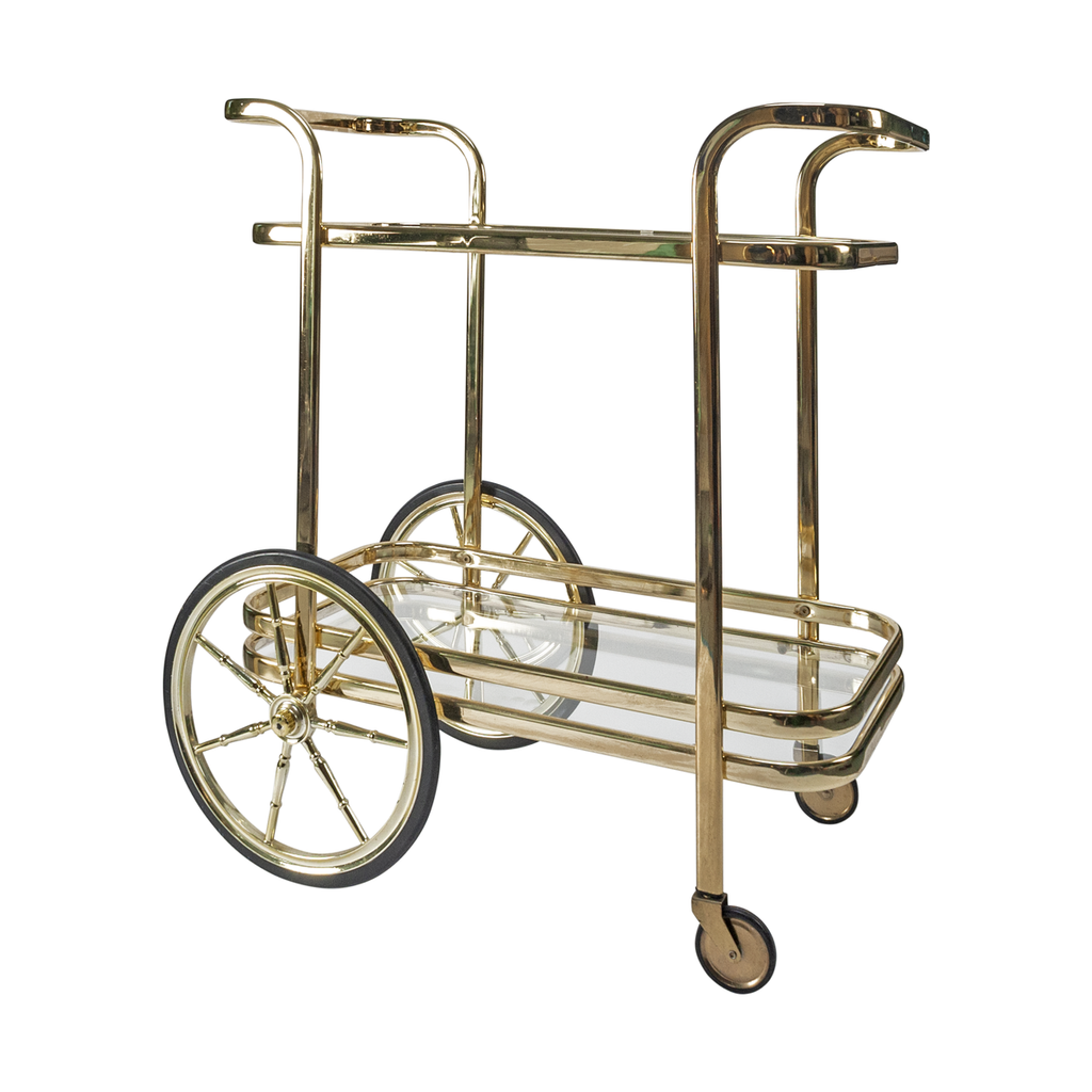 Brass 1970s Bar Trolly
