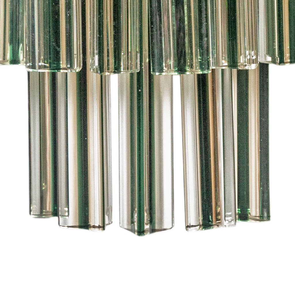 1960s Venini Green and Amber Sconces