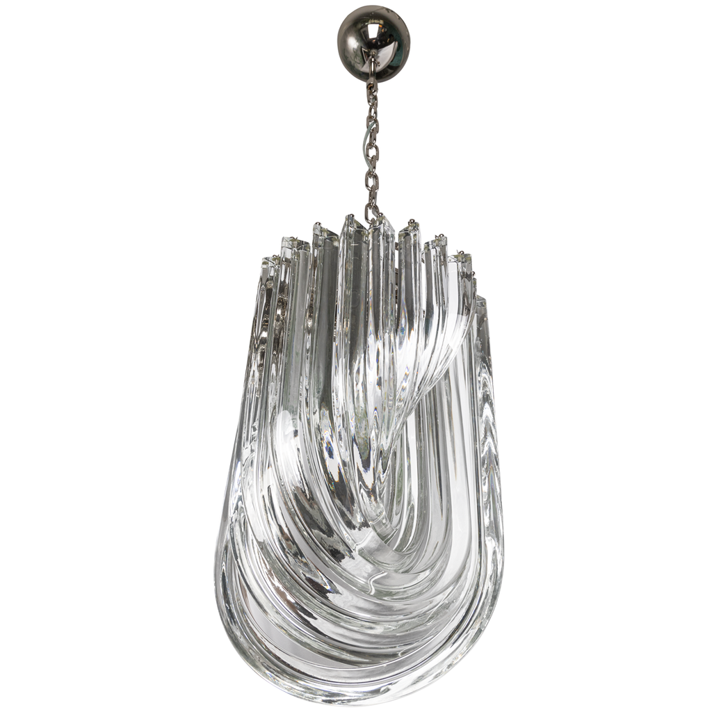 Modernist Murano Glass Ribbon Chandelier