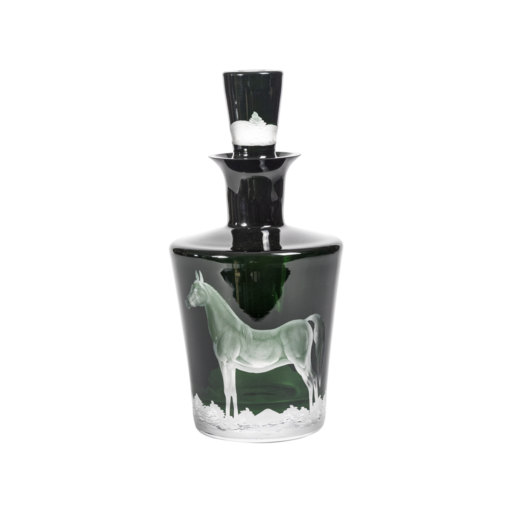 Horse Decanter in British Racer Green by Artel