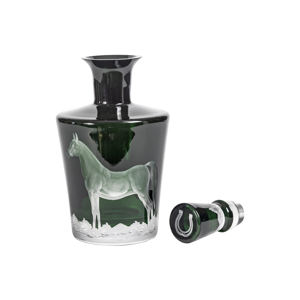 Horse Decanter in British Racer Green by Artel