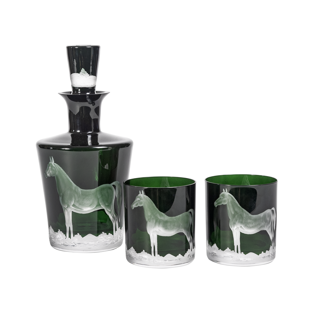 Horse Decanter in British Racer Green by Artel