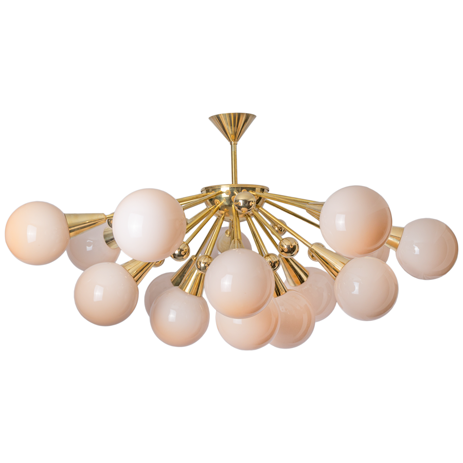 Brass Half Sputnik Chandelier