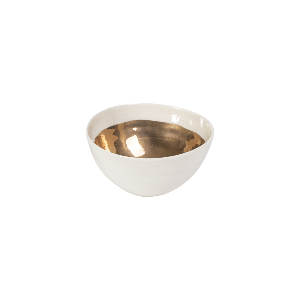 Gold Raw Porcelain Salt Cellars