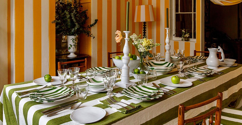 Stripe Linen Tablecloth - Thumbnail 5