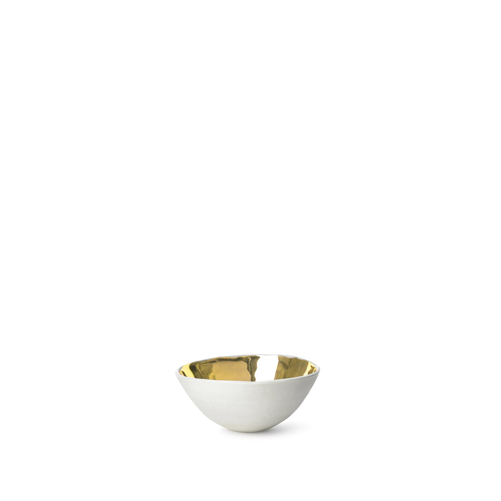 Gold Raw Porcelain Salt Cellars