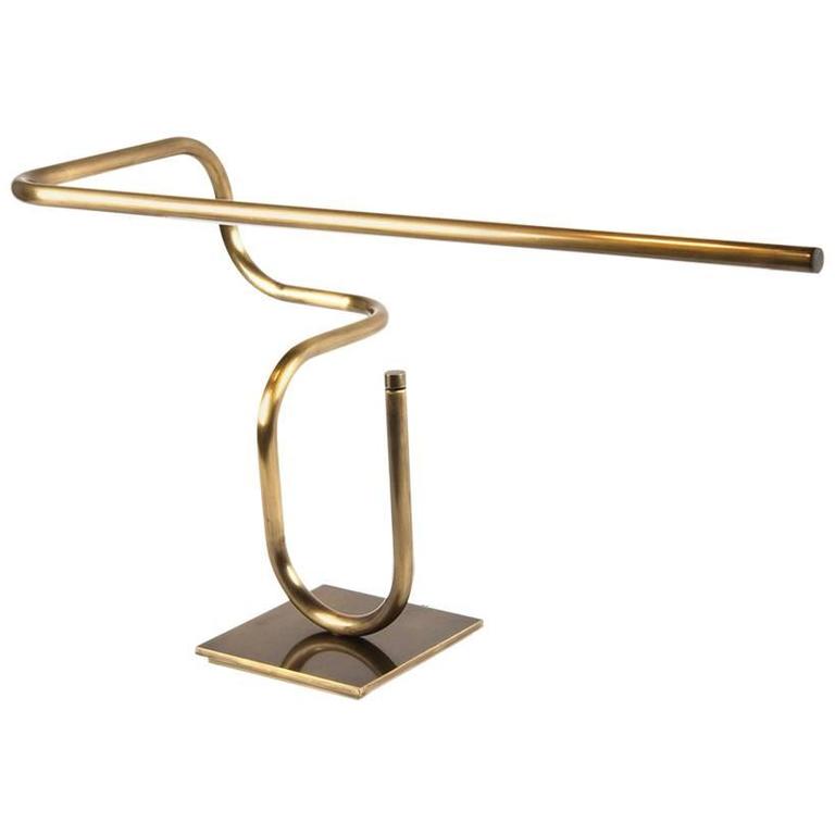 Tube Brass Desk Lamp