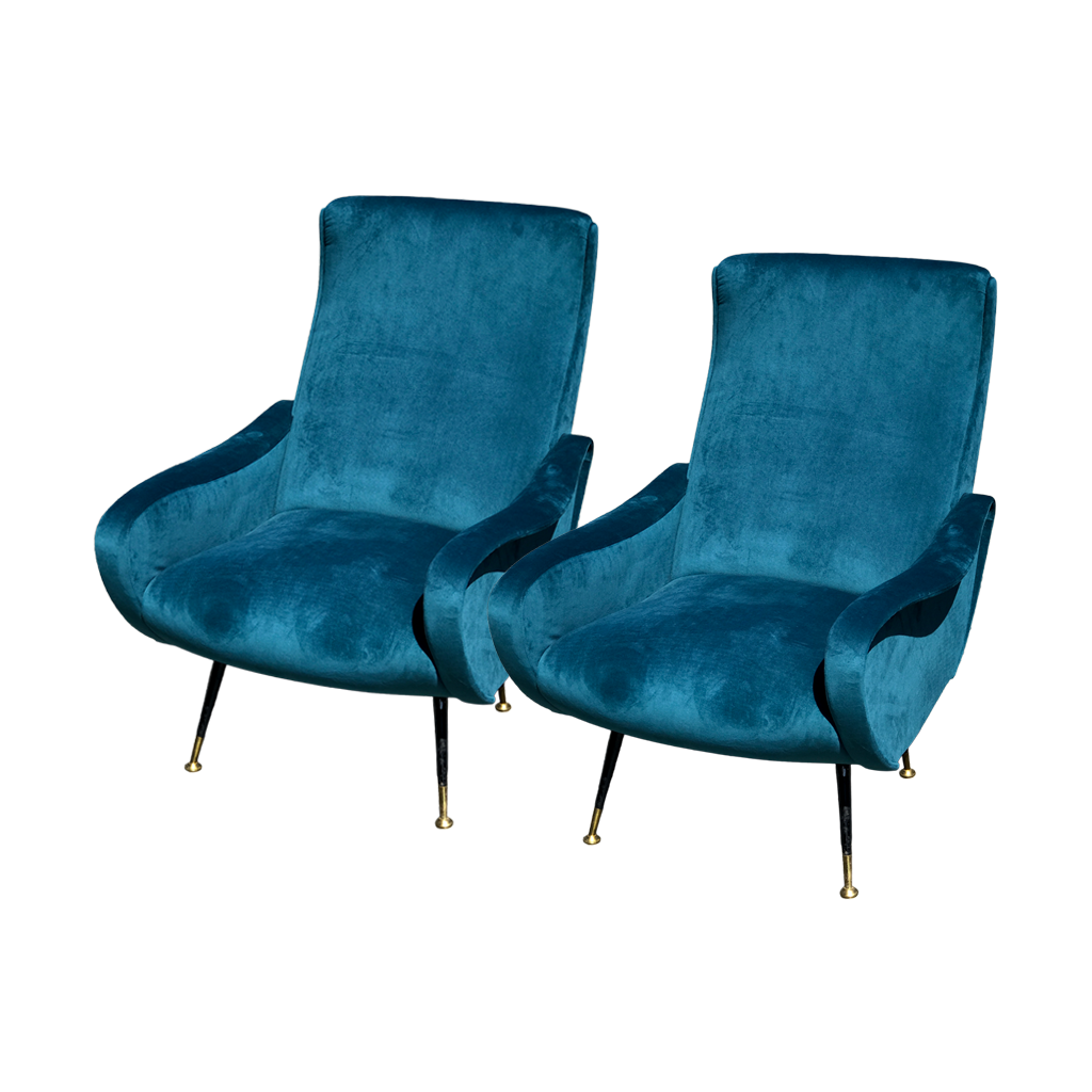 Vintage Pair of Italian Armchairs