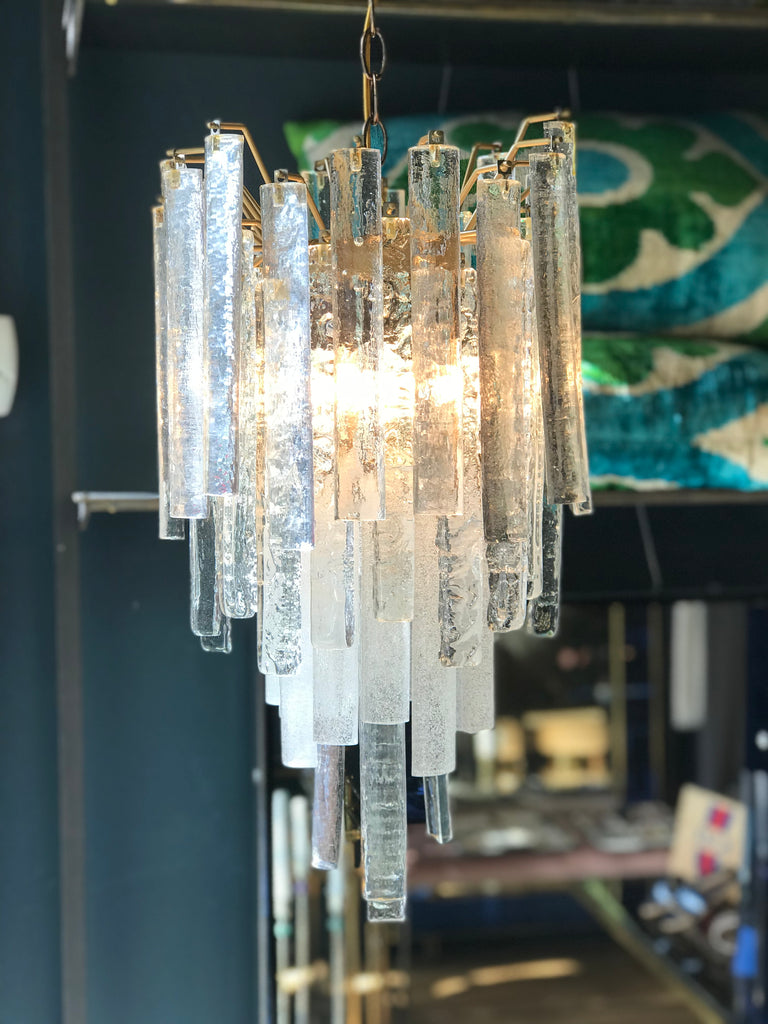 Vintage Two Tone Mazzega Chandelier, c. 1970s