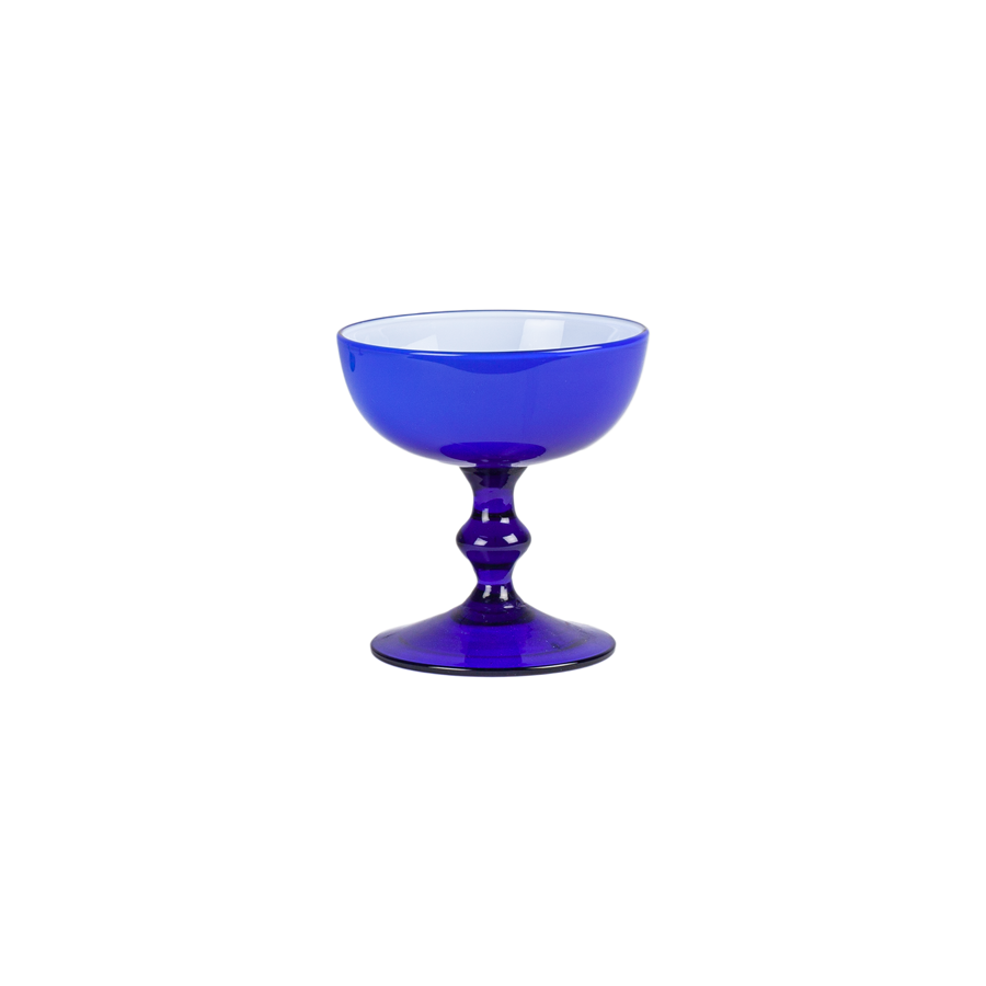 Carlo Moretti Cobalt Blue and White Coupes - Set of 12