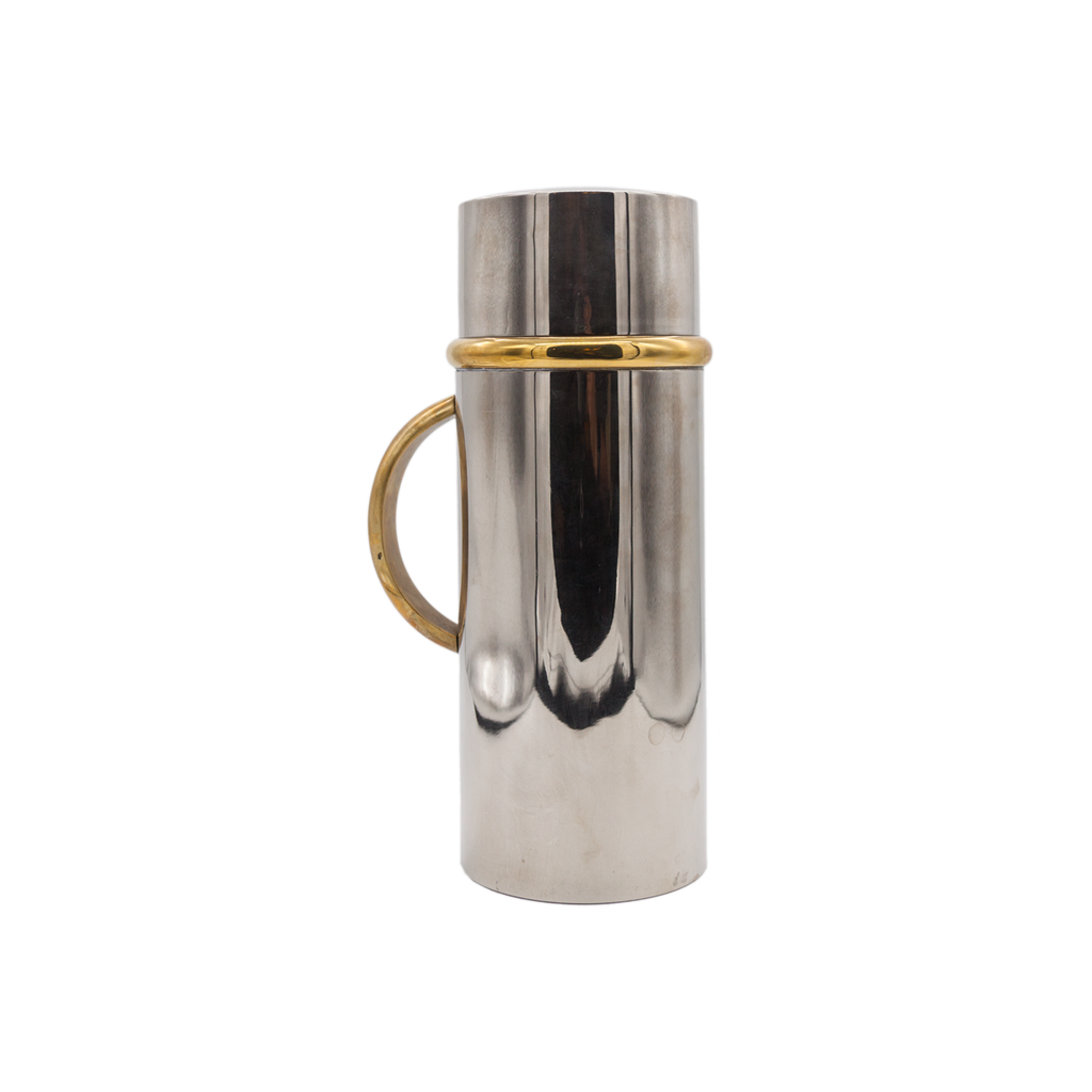 Large Vintage Chrome and Brass Thermo