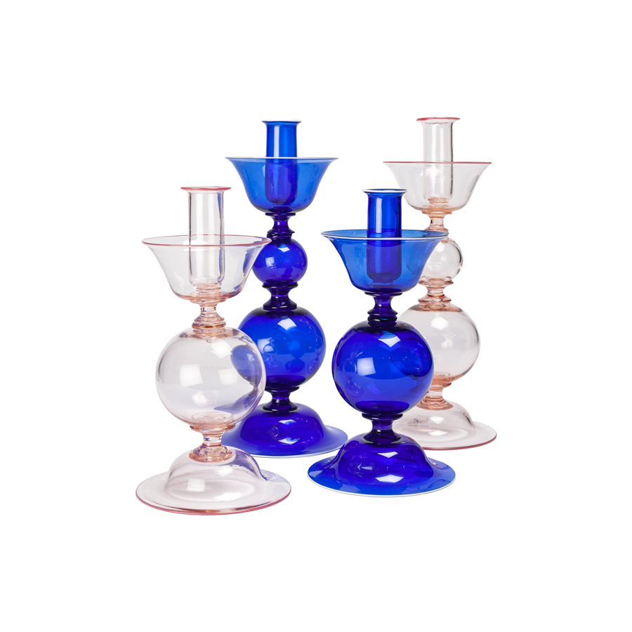 Glass Candlesticks by Davide Fuin