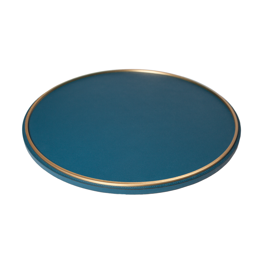 Italian Leather Lazy Susan by Giobagnara