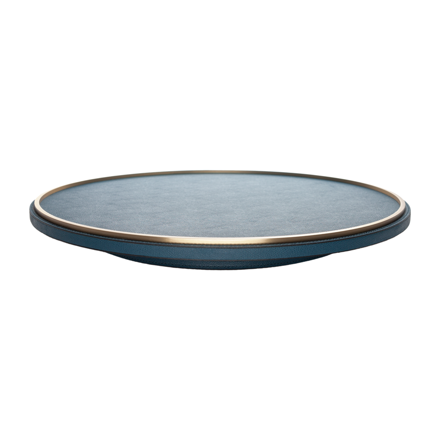 Italian Leather Lazy Susan by Giobagnara