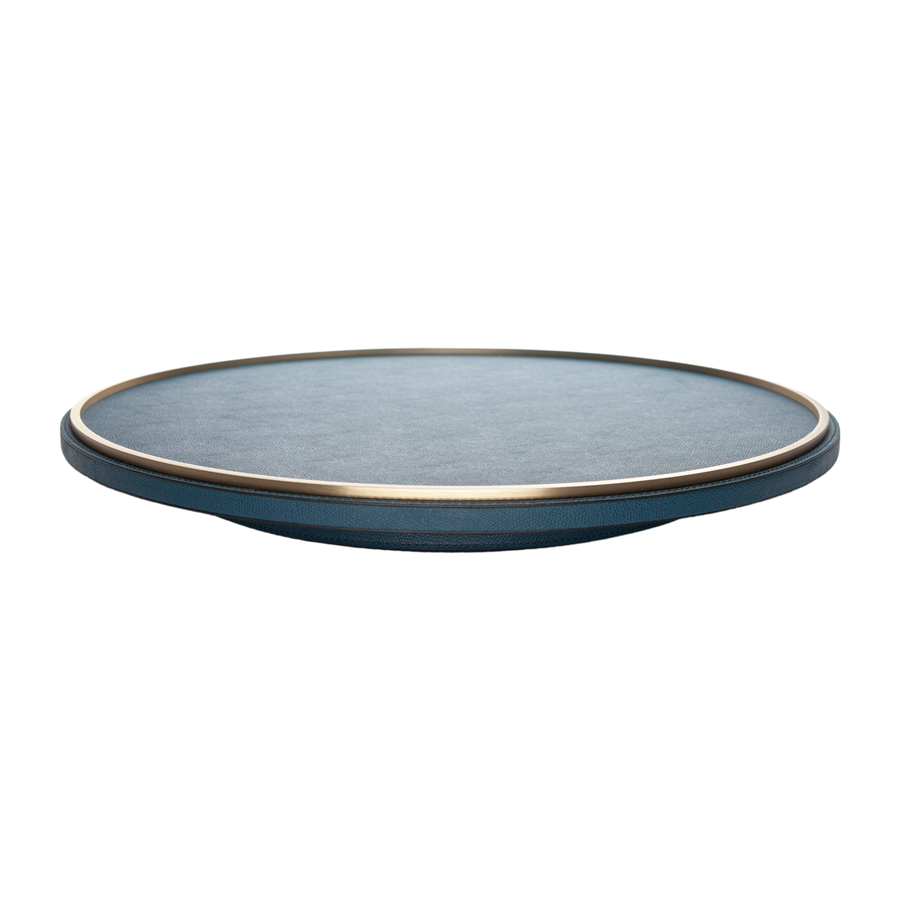 Italian Leather Lazy Susan by Giobagnara - special order - 6 to 8 weeks for delivery