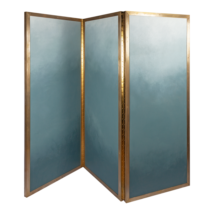 Hand Painted Double Sided Screen by Caroline Lizarraga